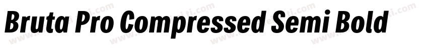 Bruta Pro Compressed Semi Bold字体转换